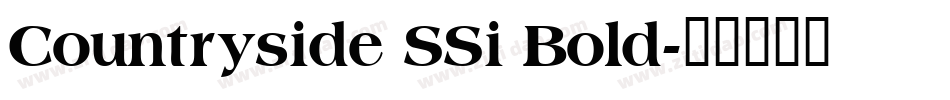 Countryside SSi Bold字体转换